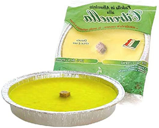 Marannashop® - 36 Velas de citronela con sartén de Aluminio con Cera perfumada antimosquitos, insecticida y lejana Vela de Exterior de Larga duración 3201