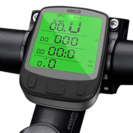 SPLAKS Cuentakilómetros para Bicicleta de múltiples Funciones, Impermeable,Pantalla retroiluminada, Gran LCD Pantalla,HD Pantalla Auto, Distancia Seguimiento.