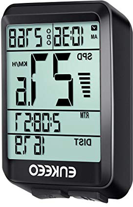 ENKEEO Ciclocomputador Cableado de Bicicleta, Cuentakilómetros Velocímetro, Velocidad Actual / AVG / MAX Tiempo / Distancia de Vieje