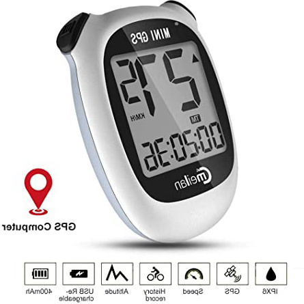 Computadora de Bicicleta GPS Mini, Inalámbrico Velocímetro y Cuentakilómetros Impermeable Ordenador de Ciclismo con Pantalla LCD Retroiluminada