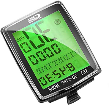Boblov Computadora de Bicicleta, Ciclocomputador Bicicleta Inalámbrico Impermeable LCD Pantalla Velocímetro de Bicicleta con 27 Funciones para Ciclismo Realtime Speed Track y Distancia