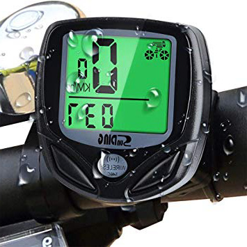Mitening Cuentakilómetros para Bicicleta, Velocímetro para Bicicleta, Ciclismo con 16 Funciones, Velocímetro Impermeable Inalámbrico para Bicicleta con Pantalla LCD de Retroiluminación (Negro)