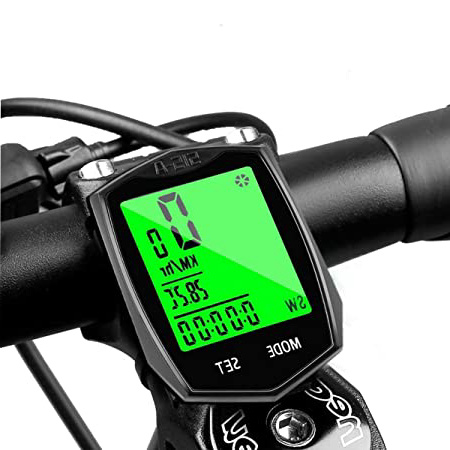 Ciclocomputador Bicicleta Inalámbrico Iseebiz Velocímetro Bicicleta Ordenador Cuentakilómetros Impermeable con Pantalla LCD