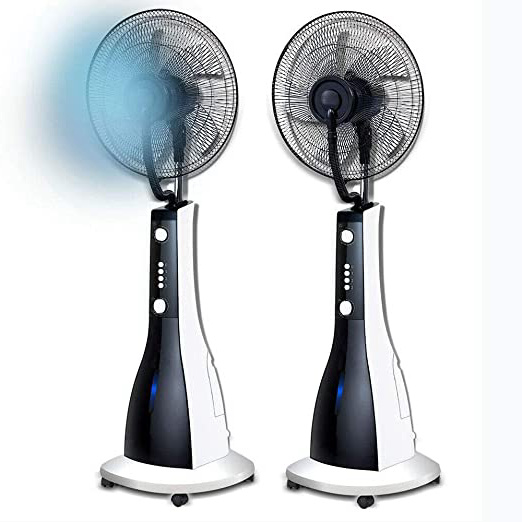 SIVAN Ventilador oscilante con Ruedas y nebulizador 90W Ø41cm 3 velocidades