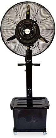 Ventilador Nebulizador Industrial 260W 220V, Ventilador Oscilante De Pie, Tanque De Agua De 41L, 9h De Tiempo De Uso con 1 Tanque Lleno, Velocidad Ajustable Y Ajuste De Volumen De Niebla