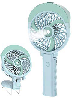 HandFan Ventilador portátil Agua Ventilador de Mano Mini Ventilador eléctrico Personal con batería Recargable/Ventilador de Mano Plegable para Oficina/Hogar/Viajes/Exterior