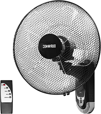 Duronic FN55 Ventilador de Pared 5 Aspas - Hélice de 40 cm - 60W de Potencia - Oscilante - 3 Velocidades - Mando a Distancia – Temporizador