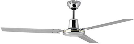 Orbegozo CFC 49120 Ventilador de techo con interruptor de pared, 5 velocidadessilencioso, 120 cm de diámetro, cromado, 60 W de potencia