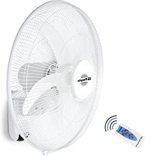 Orbegozo WF 0245 – Ventilador de pared con mando a distancia, 3 modos de funcionamiento (Normal, Nature y Sleep), 45 cm de diámetro, 3 velocidades, cabezal inclinable y 55 W de potencia
