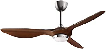 H&Fun - Ventilador de techo con kit de luces LED, mando a distancia, cuchillas modernas, sin ruido, motor reversible