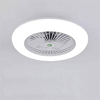 Ventilador de techo con iluminación, ventilador de techo con luz LED, velocidad de viento ajustable, regulable con mando a distancia 36 W lámpara de techo LED moderna para recámara salón