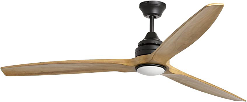 Faro Barcelona 33719 - ALO Ventilador de techo con aspas de madera con luz, color marron