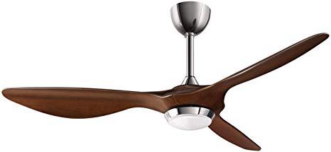 H&Fun - Ventilador de techo con kit de luces LED, mando a distancia, cuchillas modernas, sin ruido, motor reversible