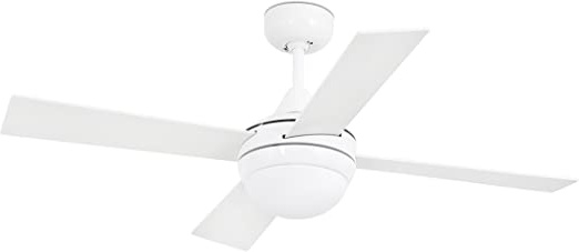 Faro Barcelona 33698 - MINI ICARIA Ventilador de techo con luz ø107 Blanco 2xe14 20w 4 Palas