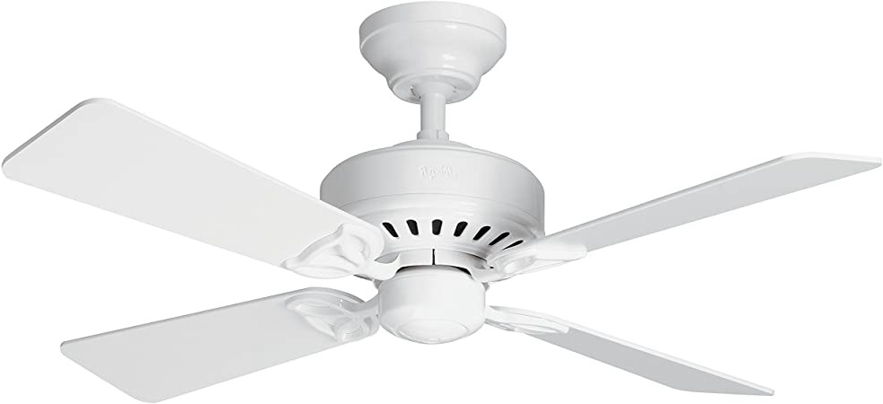 Hunter Fan Bayport Ventilador de Techo, 58 W, Acero Inoxidable, 3 Velocidades, Blanco