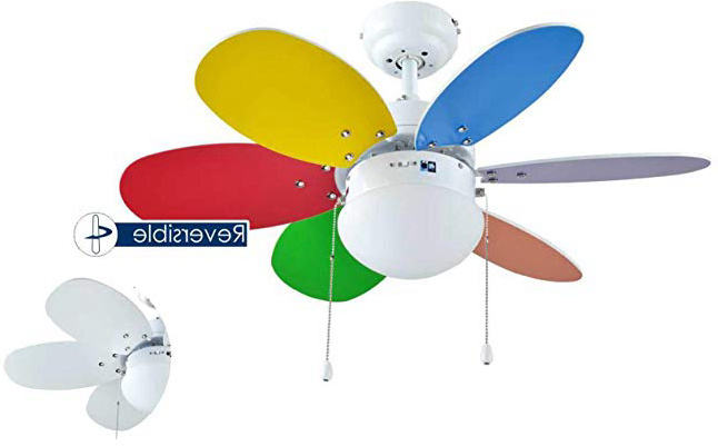 Bastilipo Caleta Ventilador de Techo con Luz E27, 60 W, Blanco, 75 x 32 cm