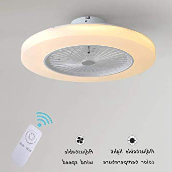 







Ventilador de Techo con Lámpara, 36W Creativo Ventilador Invisible LED Lámpara de Techo Control Remoto Regulable Ultra Silencioso Lata Tiempo Ventilador Lámpara Φ58 * H20cm [Clase De Energía A ++]






