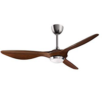 H&Fun - Ventilador de techo con kit de luces LED, mando a distancia, cuchillas modernas, sin ruido, motor reversible