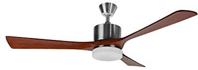 Orbegozo CP 97132 - Ventilador de techo con palas de madera natural, mando a distancia, luz LED, 136 cm de diámetro, 3 velocidades, temporizador de 1, 2, 4 y 8 horas, 70 W de potencia
