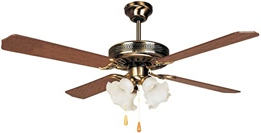 Orbegozo CT 10132 M Ventilador de techo con luz, 4 palas reversibles, diámetro 132 cm, potencia de 60 W y 3 velocidades