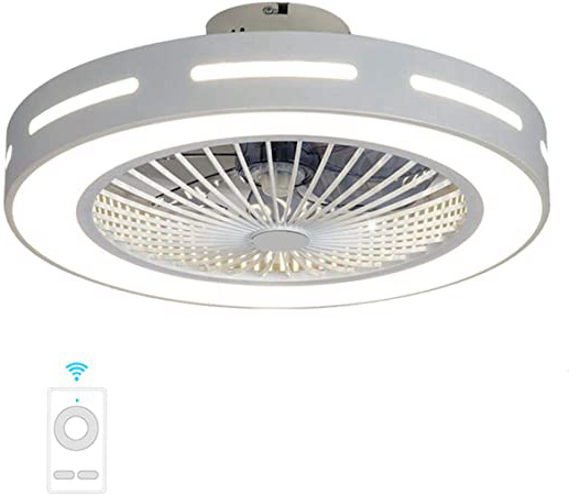 







Fan ceiling light Lxn Luz del Ventilador De Techo De Cristal Sala De Estar Control Remoto Invisible Ventilador De Techo Dormitorio Lámpara De Atenuación Silenciosa, Blanco, Diámetro 20” / 50 cm






