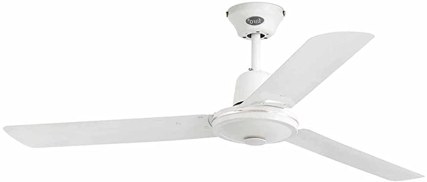 Faro Barcelona Eco indus 33005 - Ventilador sin luz, acero, color blanco