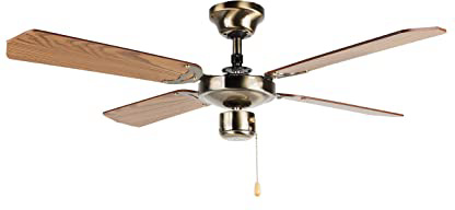Orbegozo CF 01105 B Ventilador de techo con luz, 50 W de potencia, diámetro de 105 cm, 4 palas reversibles y 3 velocidades