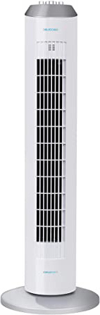 Cecotec Ventilador de Torre ForceSilence 8090 Skyline. 33'' (84cm) de Altura, Oscilante, Motor de Cobre, 3 Velocidades, Temporizador 8 Horas, 60W