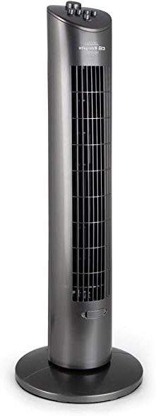 Orbegozo TW 0850 – Ventilador de torre con temporizador, bandeja para esencias, 3 velocidades, movimiento oscilante y 60 W de potencia