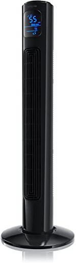 Brandson - Ventilador de Torre con Mando a Distancia - Oscillating Tower Fan - 45W - 3 Niveles de Temperatura - Temporizador - 3 Modos de Funcionamiento - Oscilación Ajustable a 60 Grado