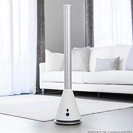 Cecotec Ventilador de Torre sin Aspas ForceSilence 9900 Skyline Bladeless. 38" (96 cm) de Altura, Oscilante, Motor de Cobre, 9 Velocidades, Temporizador 8 Horas, Mando a Distancia, 26W