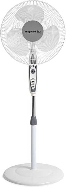 Orbegozo SF 0147 Ventilador de pie oscilante, 3 niveles de ventilación, tamaño aspas 40 cm, altura regulable, 50 W de potencia