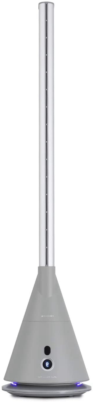 IKOHS Cool Silence DC - Ventilador de Torre Ultrasilencioso, sin Aspas, 9 Velocidades, Oscilación 90°, Programable, Temporizador, con Mando a Distancia, Bajo Consumo, Ligero, Diseño Vanguardista