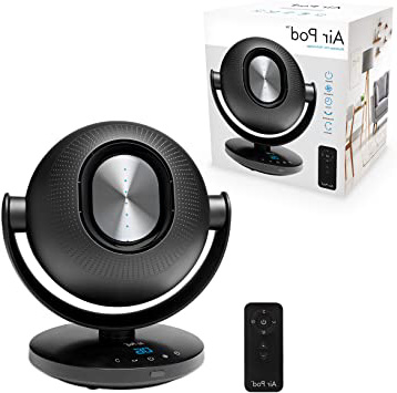 Air Pod 40029 ventilador oscilante sin hoja 6 velocidades de aire con mando a distancia táctil, negro, 36 x 26 x 26 cm (alto x ancho x profundidad)