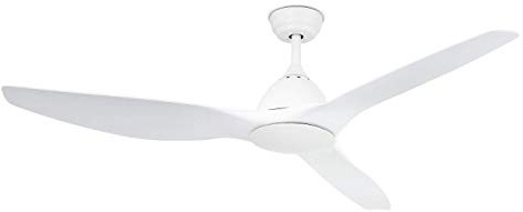 IKOHS UPWIND Sail - Ventilador de Techo con Mando a Distancia, 3 Aspas, Potencia de 90W, Material del Cuerpo Aluminio, 163 cm de Diametro, 3 Velocidades, Color Blanco Mate