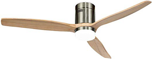 IKOHS LIGHTCALM Nickel - Ventilador de Techo 40W DC Reverse con Luz