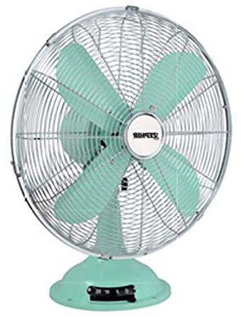 Zephir 0 - Ventilador de mesa Vintage-Pala 40 cm, 45 W, 240 V, celeste