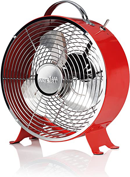 Ventilador de mesa retro Tristar VE-5963 – 25 centímetros – Rojo