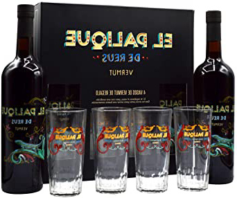 EL PALIQUE de Reus Vermut Rojo - Pack de 2 Botellas y 4 Vasos