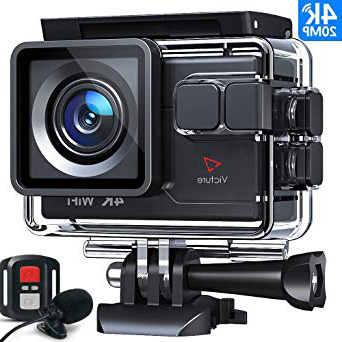 Victure AC700 Cámara Deportiva 4K Wi-Fi 20MP (Cámara de Accion Acuatica de 40M con Control Remoto y Micrófono Externo Funciones EIS Anti-Vibración y Slow Motion)