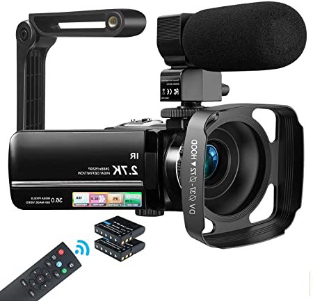 MELCAM Videocámara UHD 2.7K, Camcorder