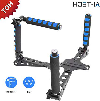 AiTech Dslr Rig Soporte De Hombro Para Cualquier Fotocamera y Videocamera Dslr Rig Plegable Aleacion De Aluminio Plataforma Estabilizadora Rodaje De Peliculas