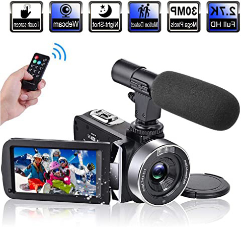 Videocámara Videocamara Full HD 2.7K 30FPS 30 MP Digital Videocamara Pantalla Táctil de 3.0 Pulgadas Videocámaras IR de Visión Nocturna con Micrófono Videocámaras Digital con Control Remoto
