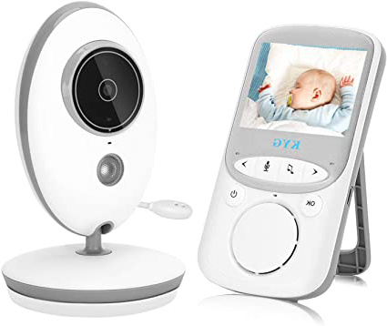 Vigilabebés con Cámara Inalámbrico Monitor para Bebés con LCD 2.4" y Cámara Visión Nocturna, Función de Vigilancia de la Temperatura Modo VOX Alcance de 260 metros