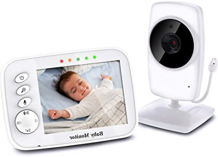 TOPERSUN Vigilabebés Inalámbrico Monitor de Bebé Inteligente con Pantalla LCD 3.2" y Cámara con Visión Nocturna Comunicación Bidireccional