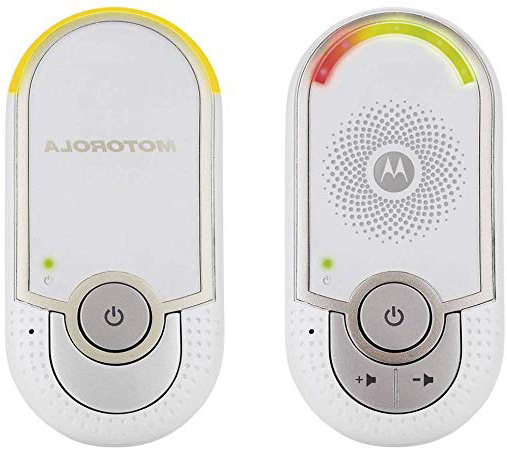 Motorola MBP 8 - Vigilabebés audio "plug-n-go" con modo eco y luz nocturna, color blanco