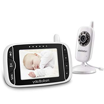 HelloBaby HB32 Monitor Inalámbrico de Vídeo con Cámara Digital, Vigilancia de la Temperatura de Visión Nocturnay 2 Way Talkback System