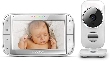 Motorola Baby MBP 48 Vigilabebés Vídeo con Pantalla LCD, Modo Eco y Visión Nocturna, Blanco