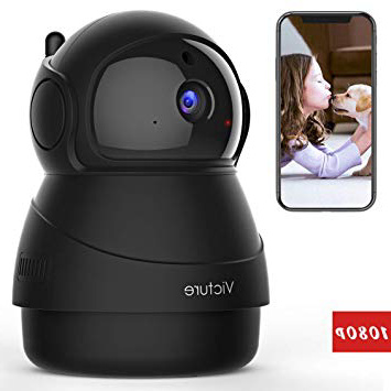 Victure 1080P Cámara IP WiFi,Cámara de Vigilancia FHD con Visión Nocturna,Cámara de Mascota,Detección de Movimiento,Audio de 2 Vías, 2.4GHz WiFi, Compatible con iOS/Android (Negro)