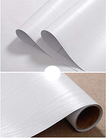 JLCorp - Vinilo autoadhesivo para estante de papel pintado con textura de madera de grano negro mate, 3 metros